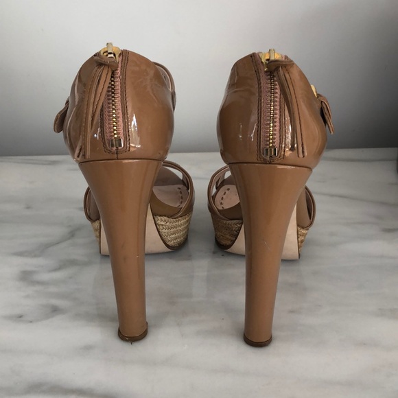 Miu Miu patent leather espadrille sandal heels - Picture 4 of 8